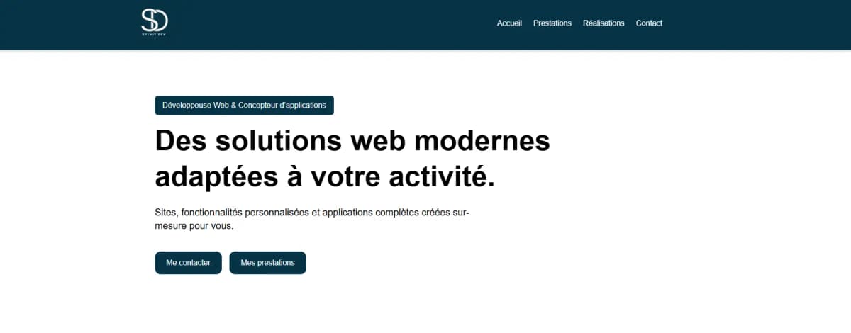 Portfolio de Sylvie - Développeuse Web, Concepteur d'applications